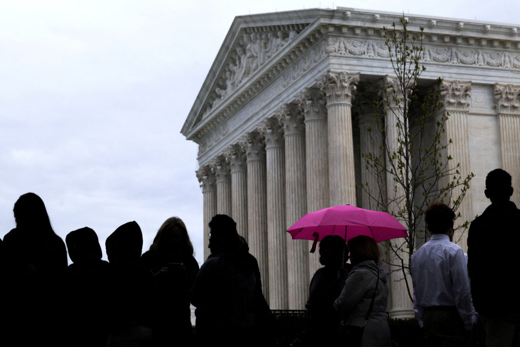 The U.S. Supreme Court building in Washington as justices consider a birthright citizenship challenge