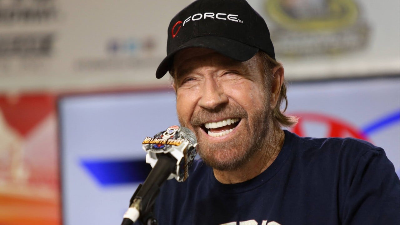Portrait of Chuck Norris, the martial arts star and actor, known for Walker, Texas Ranger and his fight scene with Bruce Lee