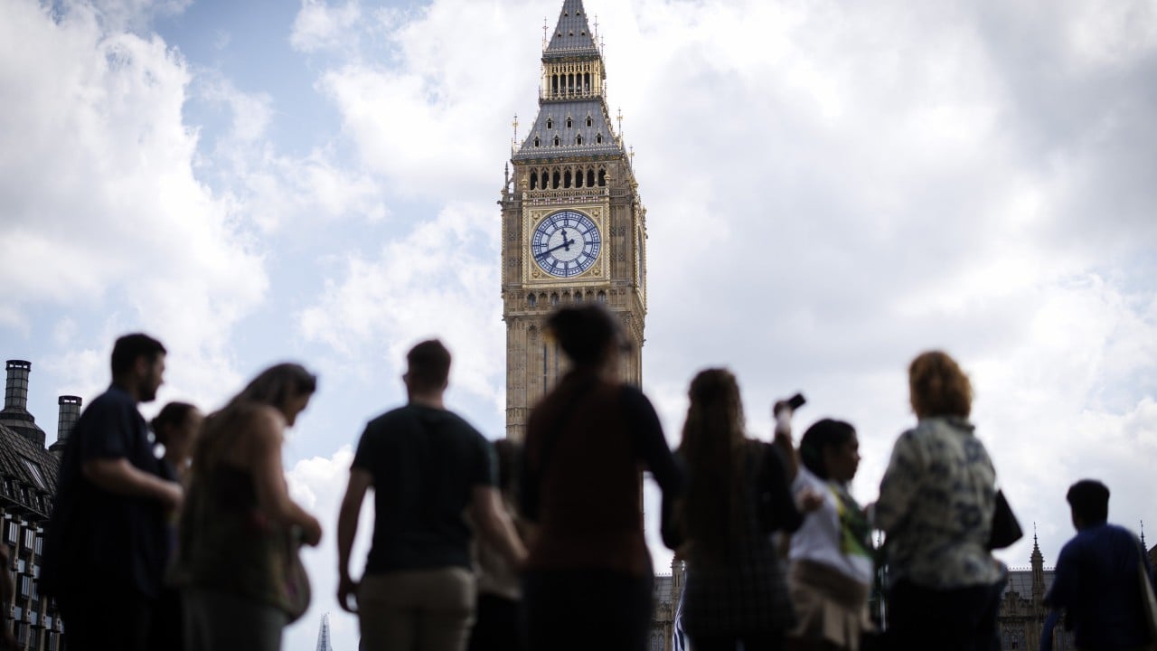 British flag outside the UK Home Office building, symbolising UK immigration policy