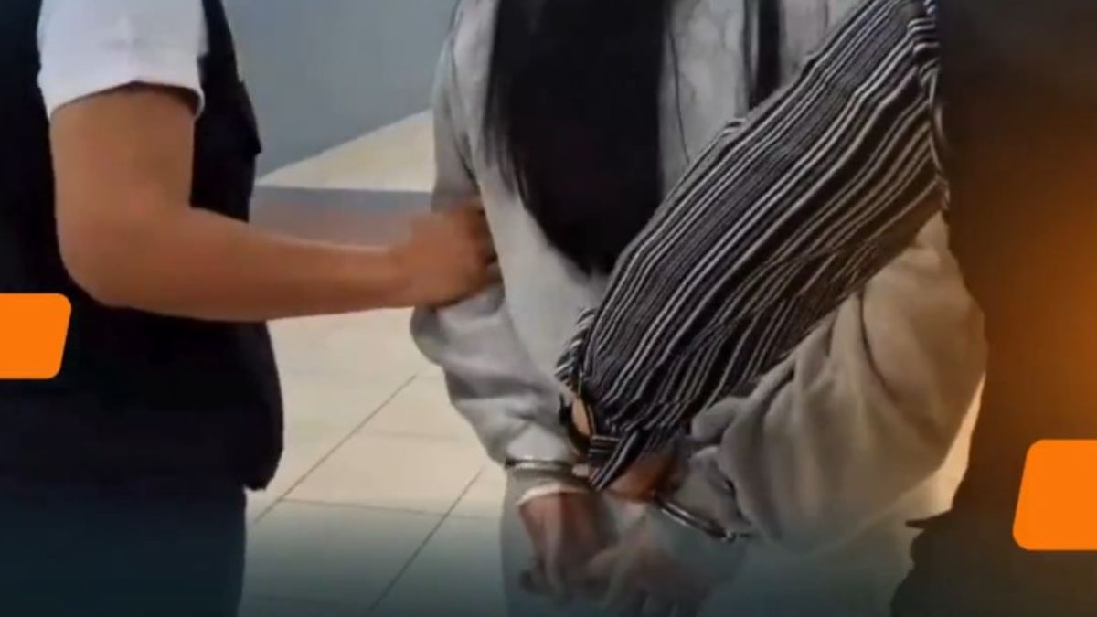 Law enforcement presence at Tocumen International Airport where a 27-year-old woman was detained