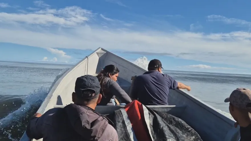 Rescue personnel conducting a search operation along a beach in Veraguas, Panama
