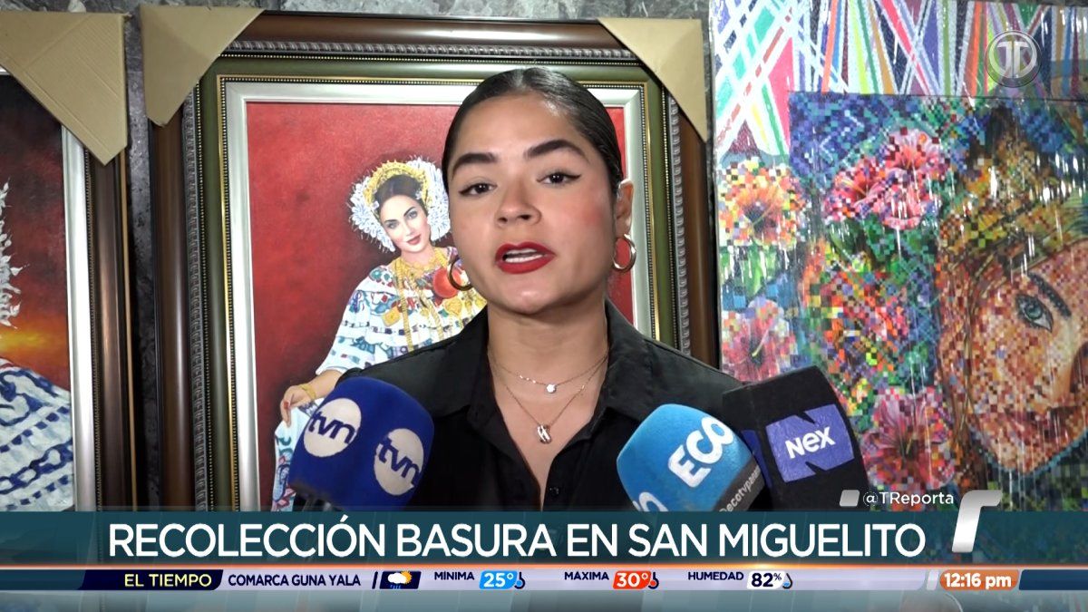 San Miguelito municipal officials discussing waste collection and sanitation service control