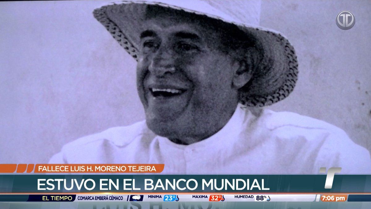 Portrait of Luis Horacio Moreno Tejeira, a Panamanian banker, writer, and professor remembered for civic ethics.
