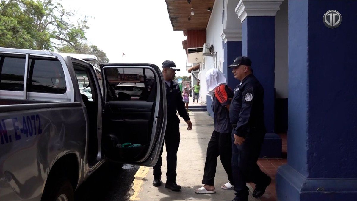 A police and judicial scene in Panama related to a child abduction case in La Villa de Los Santos