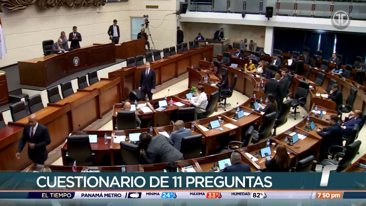 National Assembly chamber in Panama during a legislative session with lawmakers seated in rows