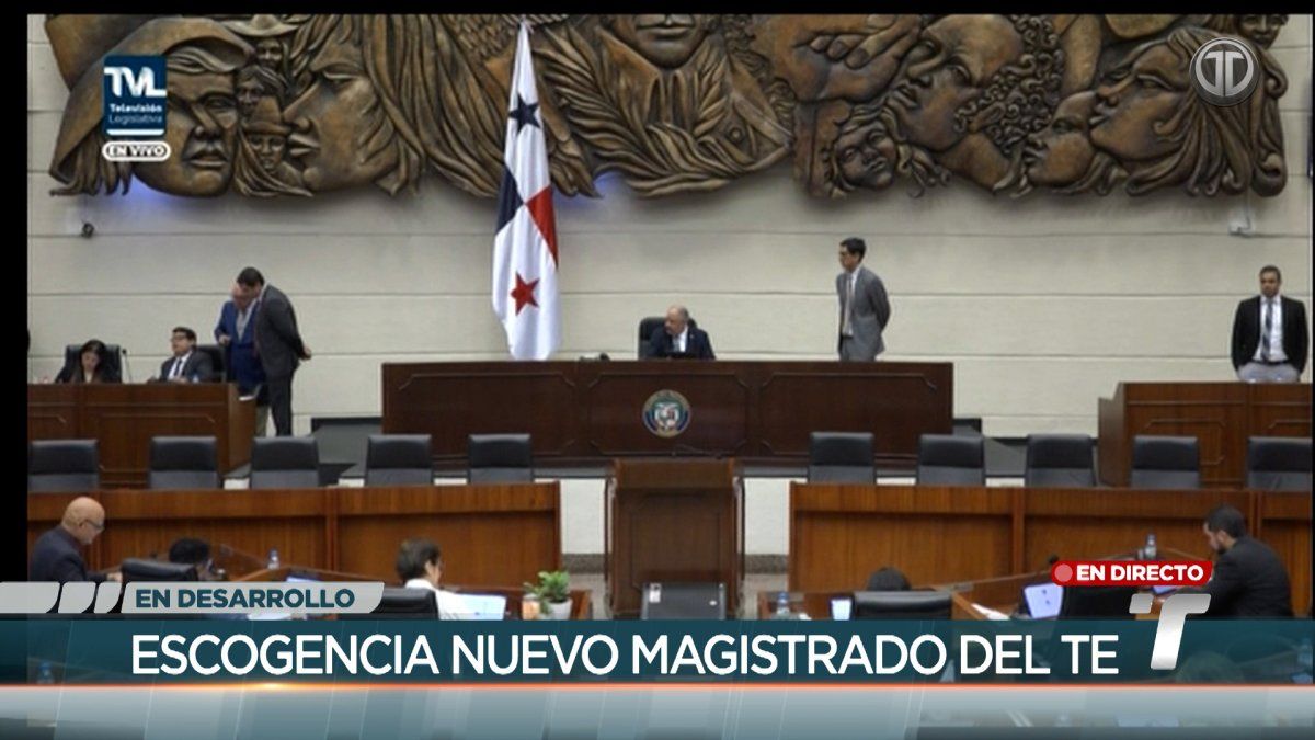 Panamanian lawmakers voting in the National Assembly chamber on a judicial appointment