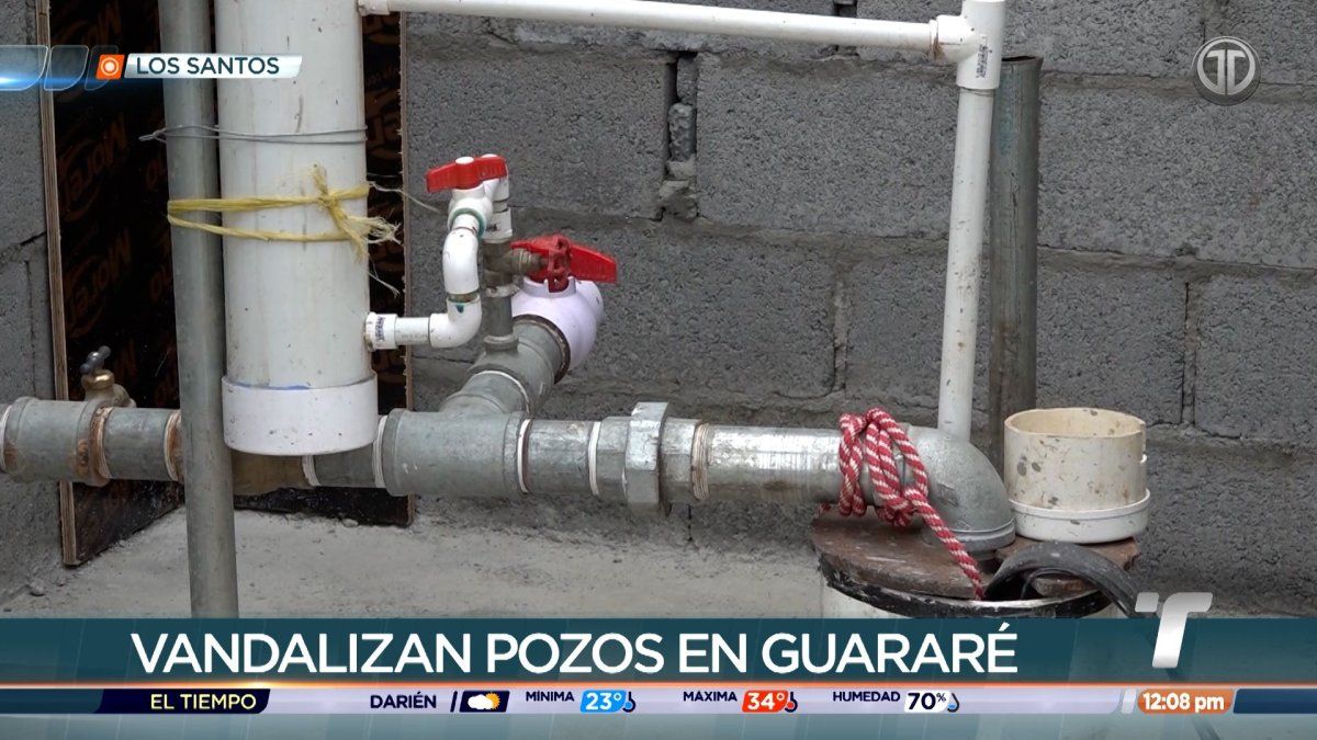 Damaged water well infrastructure in a rural Panama community with exposed cables and electrical equipment