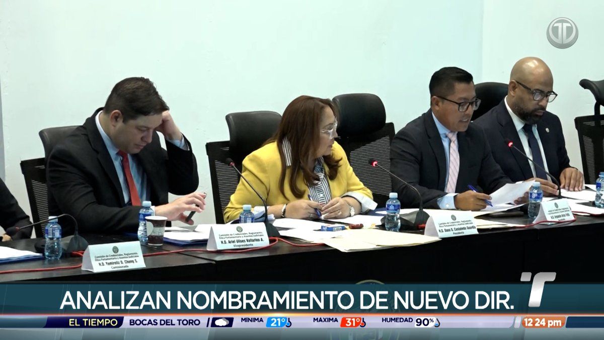 Antonio Tercero González speaking before a National Assembly commission in Panama