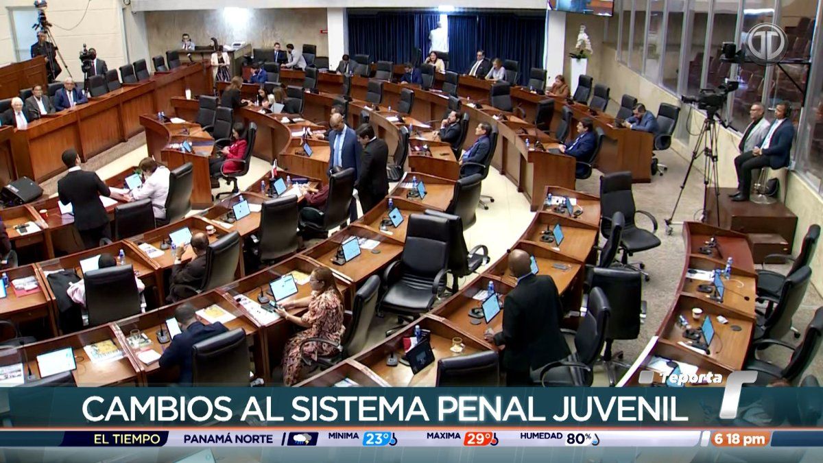 Panama National Assembly chamber during a legislative vote on juvenile justice reform
