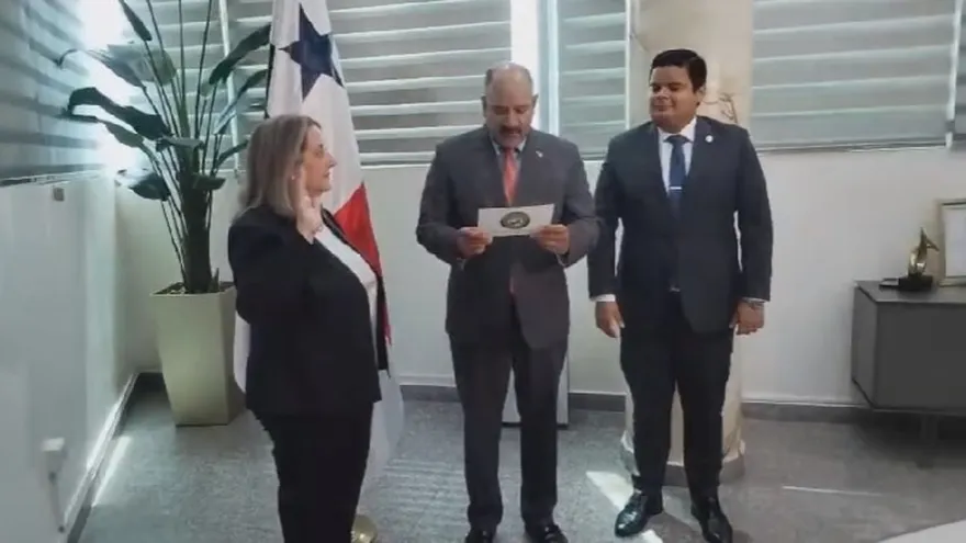 Ángela Russo during her swearing-in as Panama’s new ombudsperson