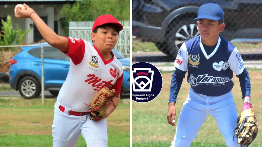 Young baseball players on a youth diamond during a Little League tournament in Panama