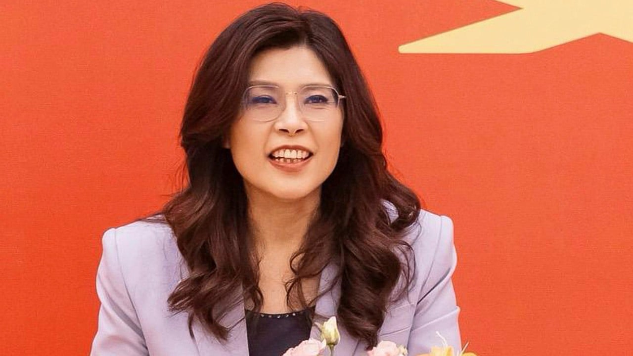 Xi Jinping and Cheng Li-wun meeting in Beijing during rare cross-strait political talks