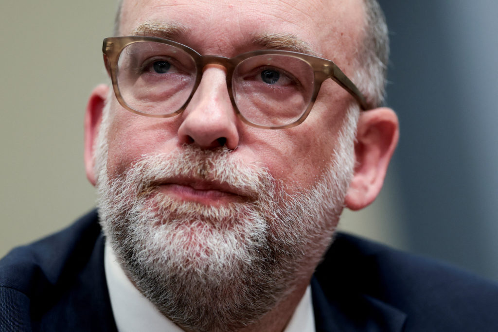 A U.S. budget official testifying before a Senate committee hearing