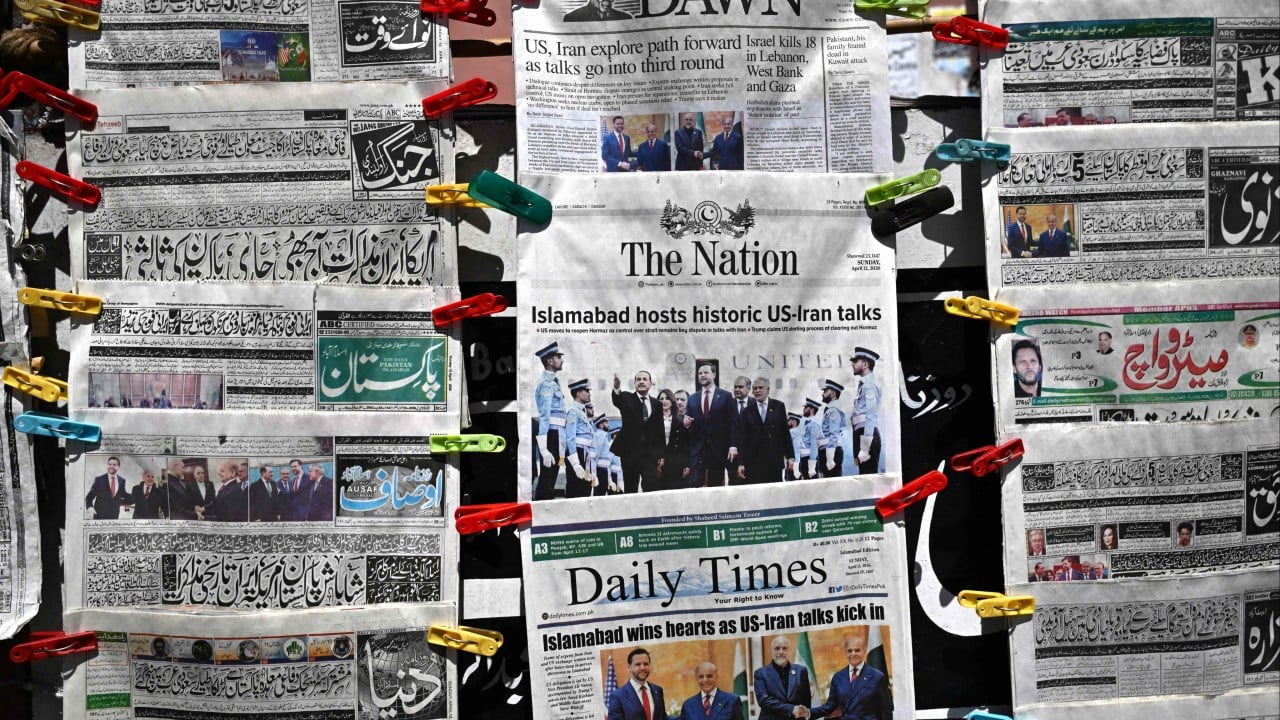 Diplomats meeting during tense US-Iran peace talks in Islamabad, with shipping and oil trade implications in the background