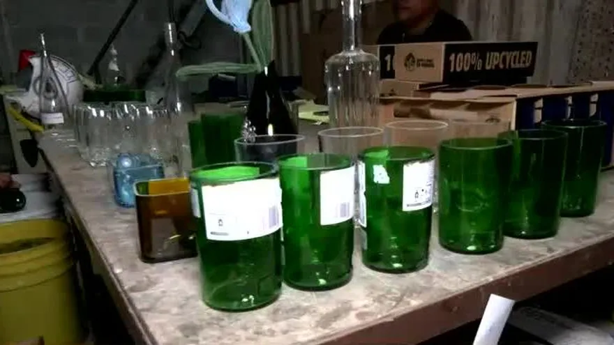 Workers sorting recycled waste materials that will be transformed into useful products in Panama