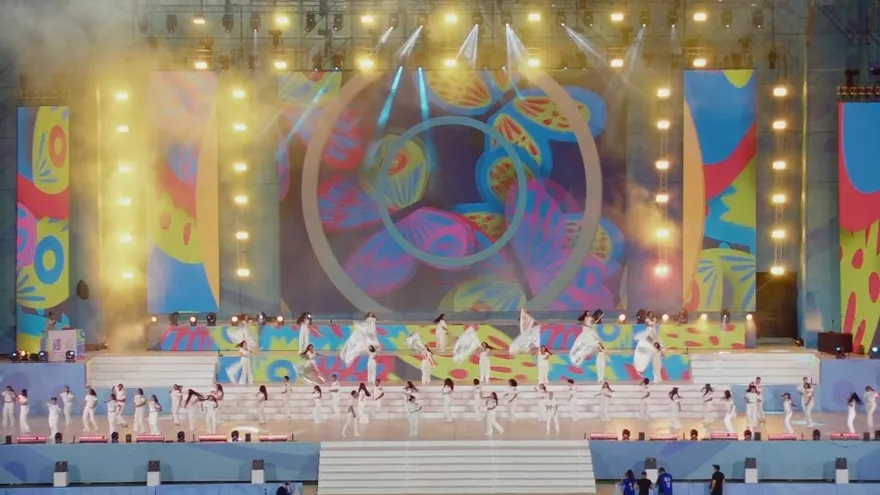 Athletes and officials gathered for the opening ceremony of the South American Youth Games in Panama