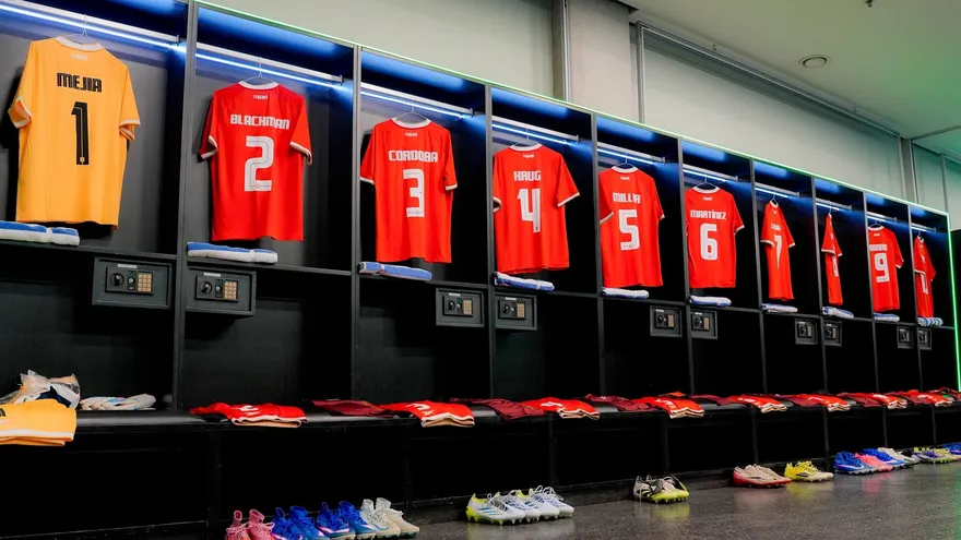 Panama national team jersey displayed ahead of a friendly match against Brazil