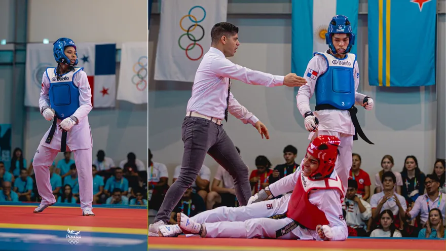 Panamanian taekwondo athletes competing at the 2026 South American Youth Games in Panama