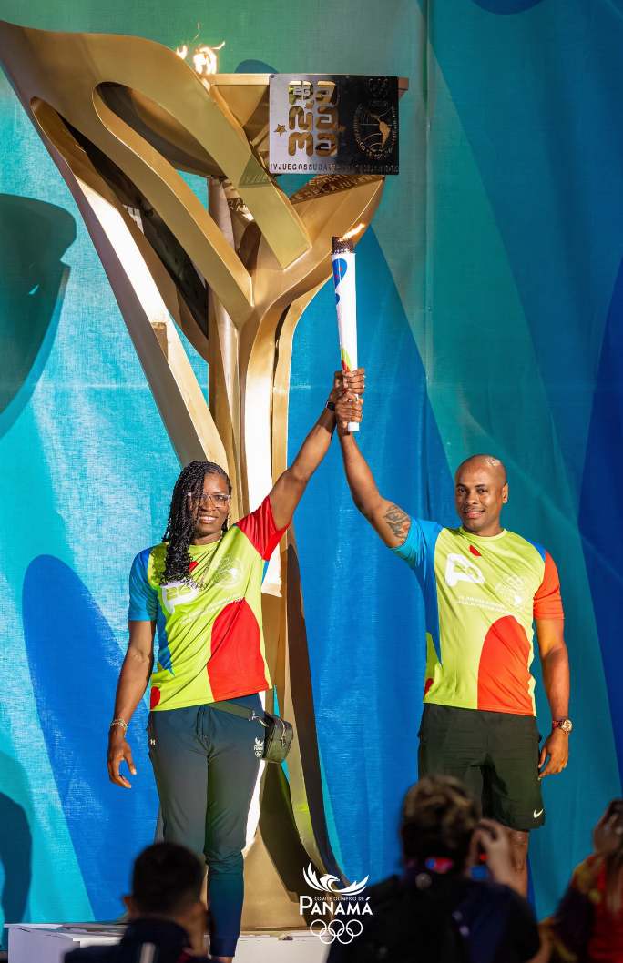 President José Raúl Mulino at the Rommel Fernández stadium during the opening ceremony of the South American Youth Games in Panama