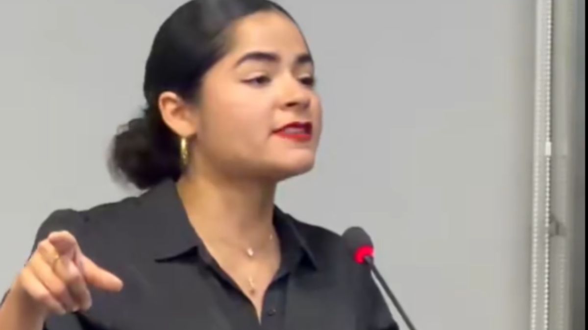 San Miguelito Mayor Irma Hernández speaking about municipal funding and IBI revenue distribution