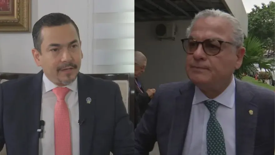 President José Raúl Mulino speaking at a podium about transparency and investigations in Panama