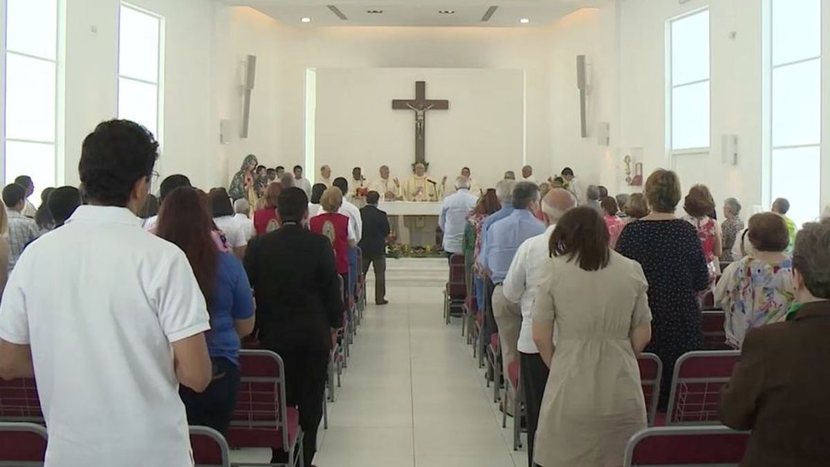 A chapel associated with the Presidency in Panama, decorated for Easter weekend visits