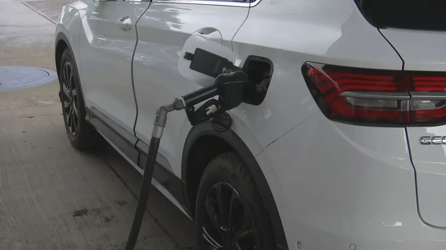 Transport buses and fuel pumps in Panama, reflecting the government fuel subsidy approved for operators