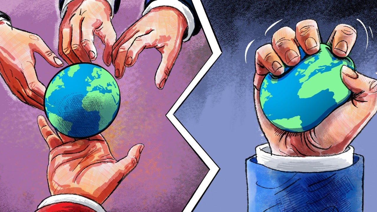 Chinese and US flags displayed side by side during a high-level diplomatic meeting