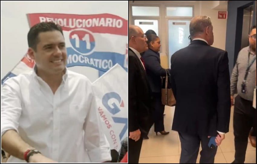 A Panama courtroom and government building context tied to a corruption investigation involving former vice president Gaby Carrizo