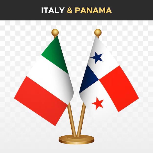 Italian and Panamanian flags displayed as symbols of growing business ties and investment cooperation in Panama