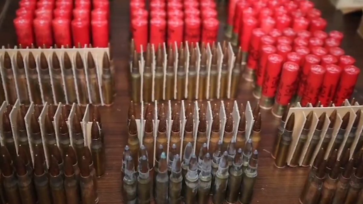 Police officers securing seized ammunition and grenades in Vacamonte, Arraiján