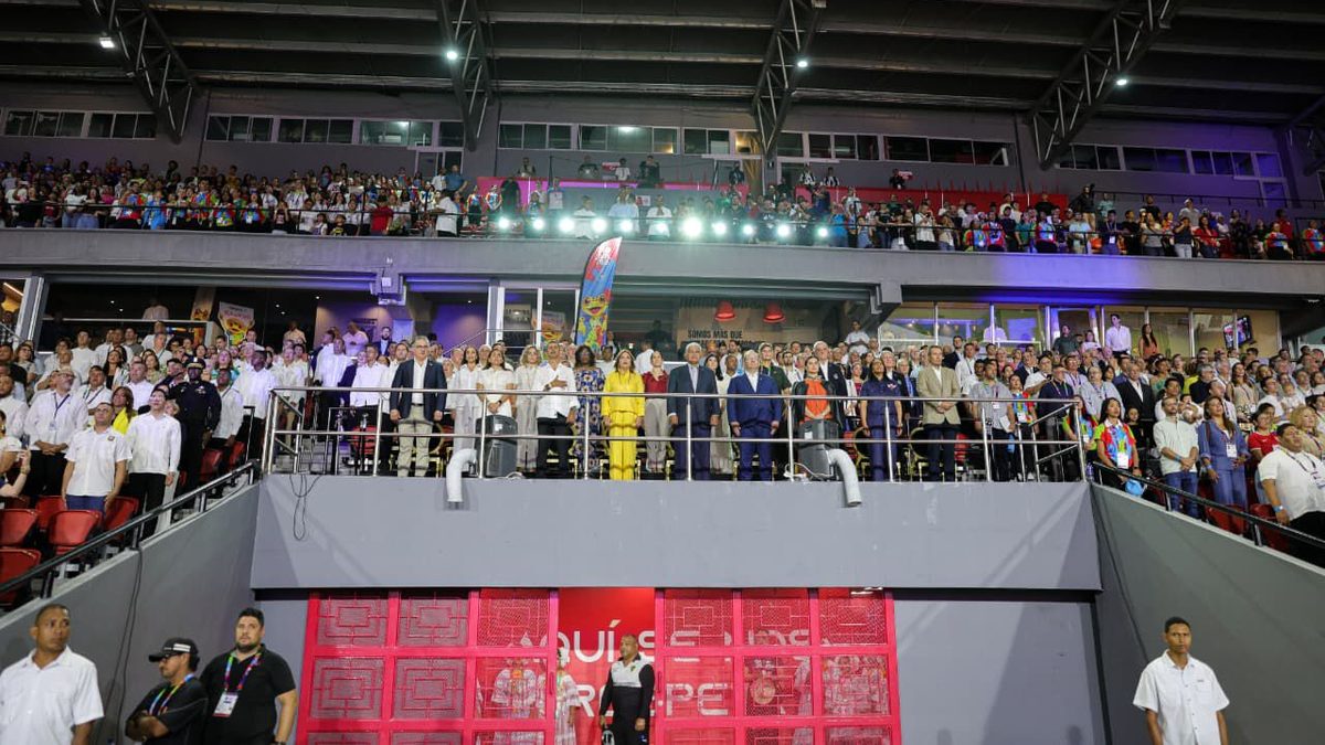 Athletes and national delegations gathering in Panama for the opening of the 2026 South American Games