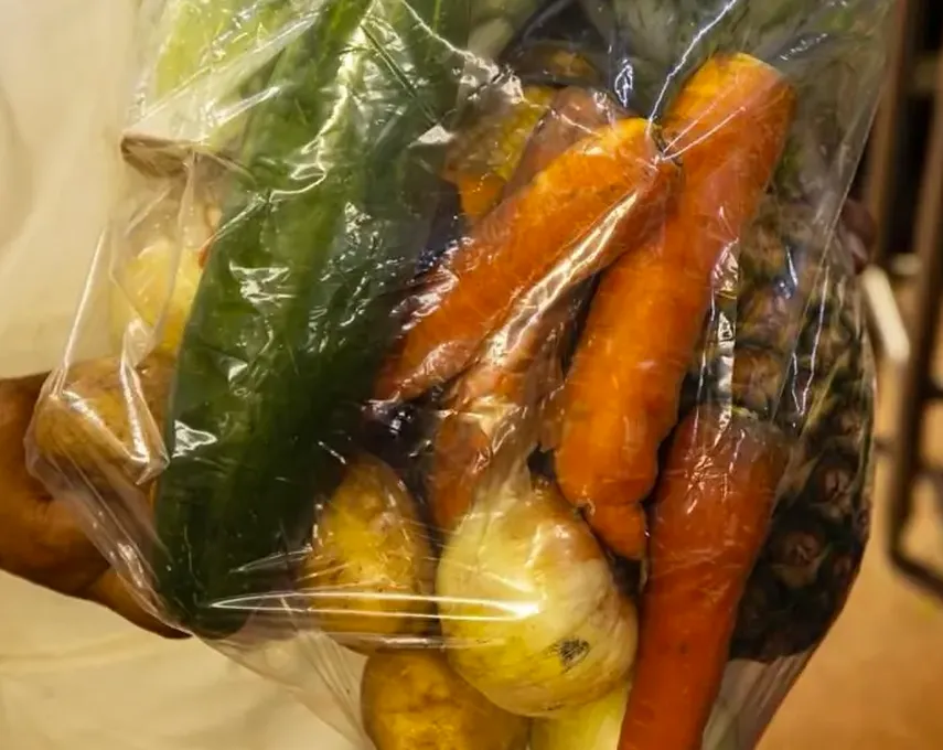Fresh vegetables displayed for sale at a municipal market in Panama City