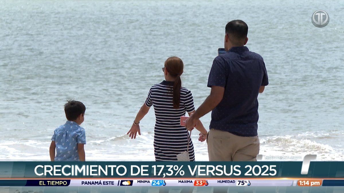 Tourists walking in a scenic area in Panama, reflecting the country’s growing visitor numbers and tourism economy.