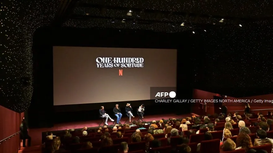 A Netflix promotional image for the second part of One Hundred Years of Solitude with the Macondo-inspired setting and characters