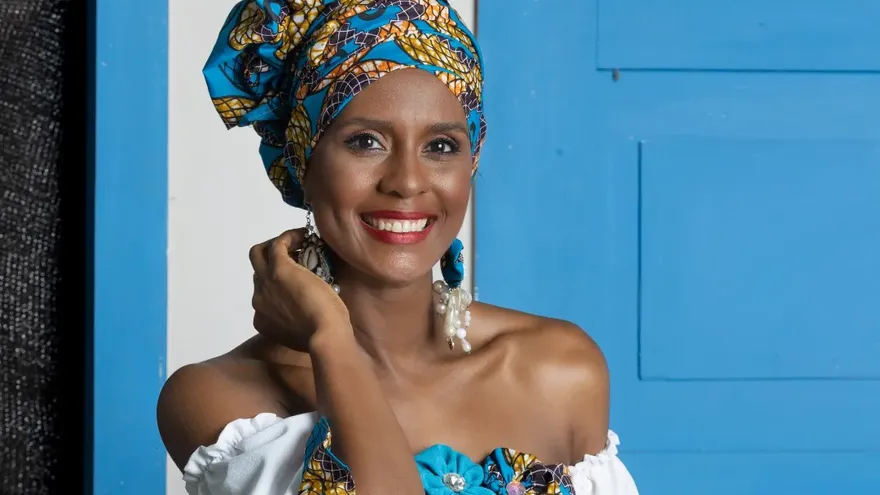 A colorful cultural parade in Panama with dancers, musicians, and Afro-Caribbean heritage displays