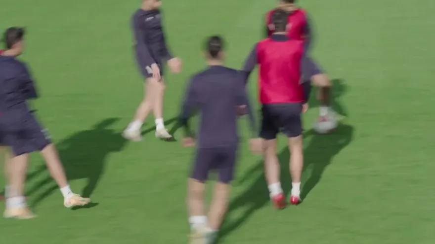 Panama national team players training ahead of a friendly match against Brazil