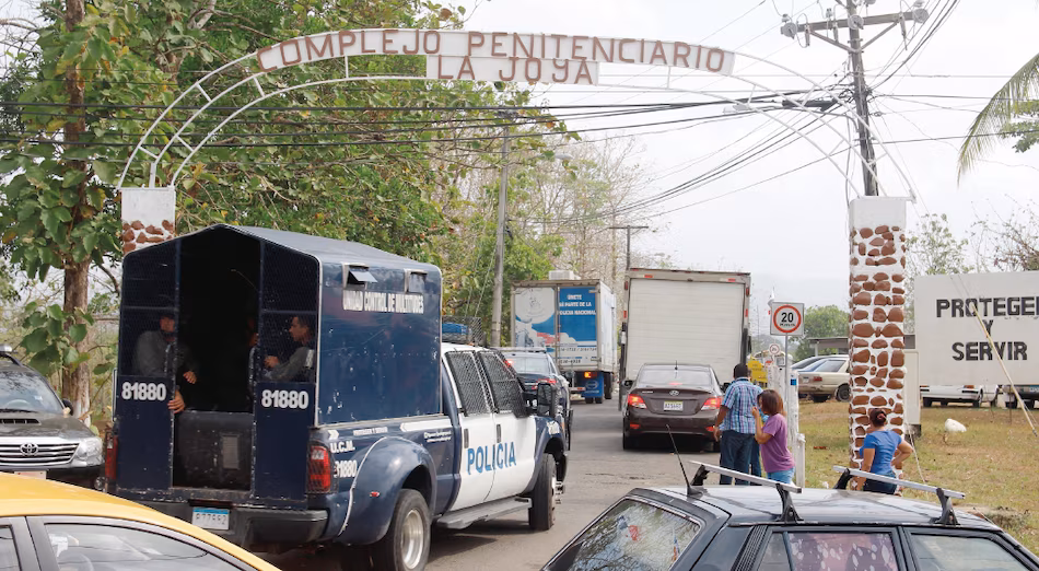 Exterior view of La Joyita prison complex in Panama, a facility linked to a deadly inmate shootout and gang violence